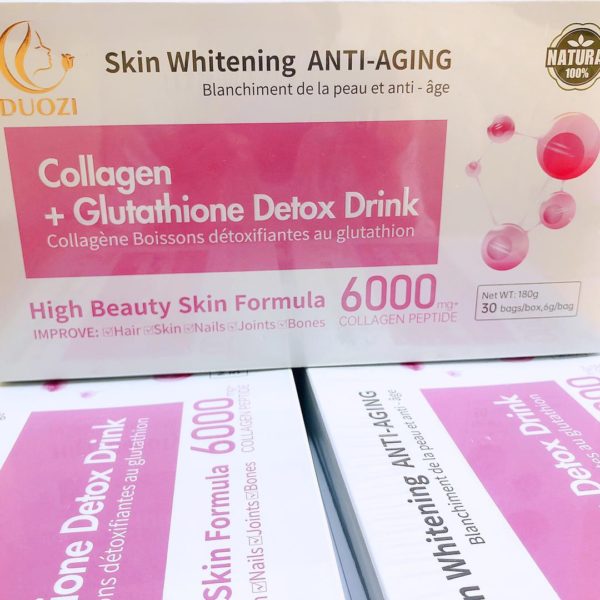 กลูต้าคอลลาเจนดีท็อกผิวเก่า ขาวไวมาก ตัวเคาท์เตอร์แบรนด์ต่างประเทศ DUOZI Skin whitening ANTI-Aging - Image 6