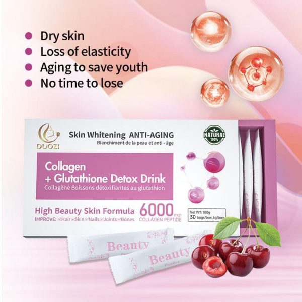 กลูต้าคอลลาเจนดีท็อกผิวเก่า ขาวไวมาก ตัวเคาท์เตอร์แบรนด์ต่างประเทศ DUOZI Skin whitening ANTI-Aging - Image 10