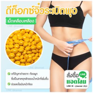 ดีท็อกระเบิดพุงจิ๋ว เม็ดเหลือง ดีท็อกสารตกค้าง ไขมันเก่าตามผนังลำไส้