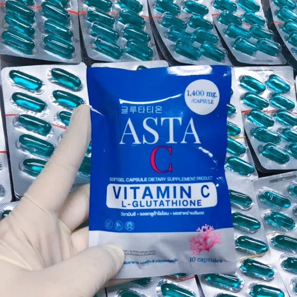💙โปร1แถม1 กลูต้าซอฟเจลบลูโอเชี่ยน Asta-C 1,400mg. ขาวซีดออร่า ผิวขาวขั้นสุด นำเข้าจากเกาหลีสำหรับคนผิวคล้ำปานกลางถึงมาก - Image 13