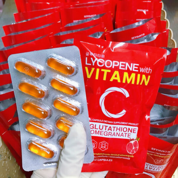❤️โปร1แถม1 กลูต้าซอฟเจลตัวแรง1,400mg.เกาหลีดริปผิวสูตรผิวขาวไวแก้มแดง+กันแดด 글루타티온 L-Glutathione Pomegranate Lycopene C - Image 12