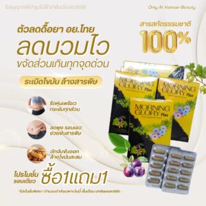 💛โปร1แถม1 ลดแรงอย.ไทย ลดบวมดีท็อกเร่งเผาผลาญ+คุมหิวสำหรับสายดื้อ Morning glory สารสกัดธรรมชาติ ขยี้พุง ลดส่วนเกินด่วน