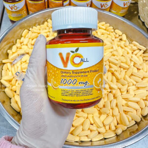 วิตามินเร่งขาวผสมกลูต้า ขาวไวไร้สิวฝ้ากระหน้าเนียน1,000mg. อย.ไทย VC ALL