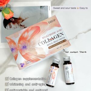 🇯🇵เครื่องดื่มบำรุงผิวตัวพรีเมี่ยม คืนชีพผิวจากภายใน ไฮยาคอลลาเจนนมผึ้ง 𝑫𝑯𝑶𝑷 Hyaluronic Acid Collagen Royal Jelly Drink